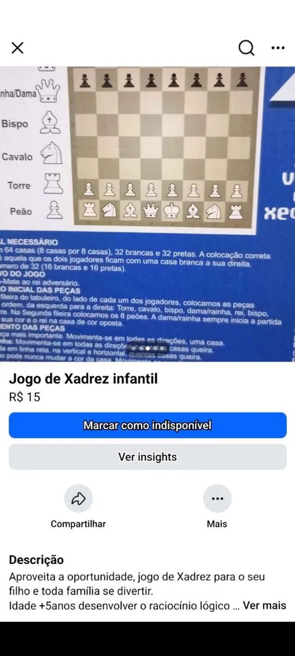 Jogo de xadrez  - Foto 3