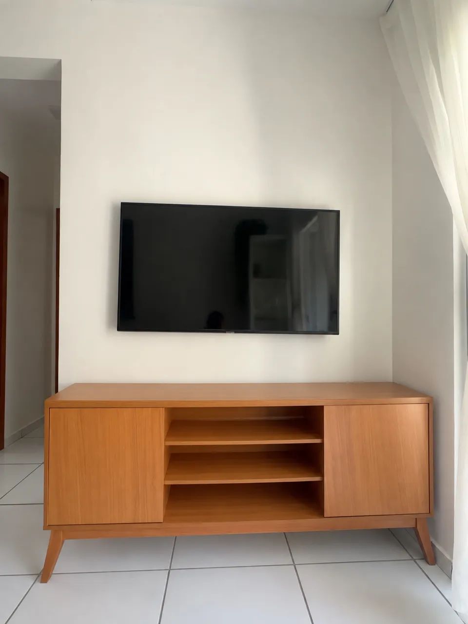 Rack para TV até 65 polegadas 1.60cm pés em madeira Wt