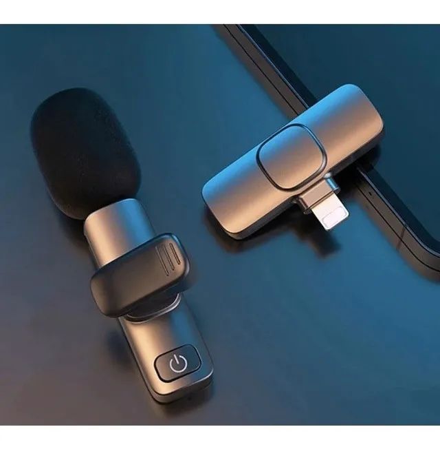 Microfone de Lapela Sem Fio Para iPhone K9 Pronto para Usar Pronta Entrega - Foto 3