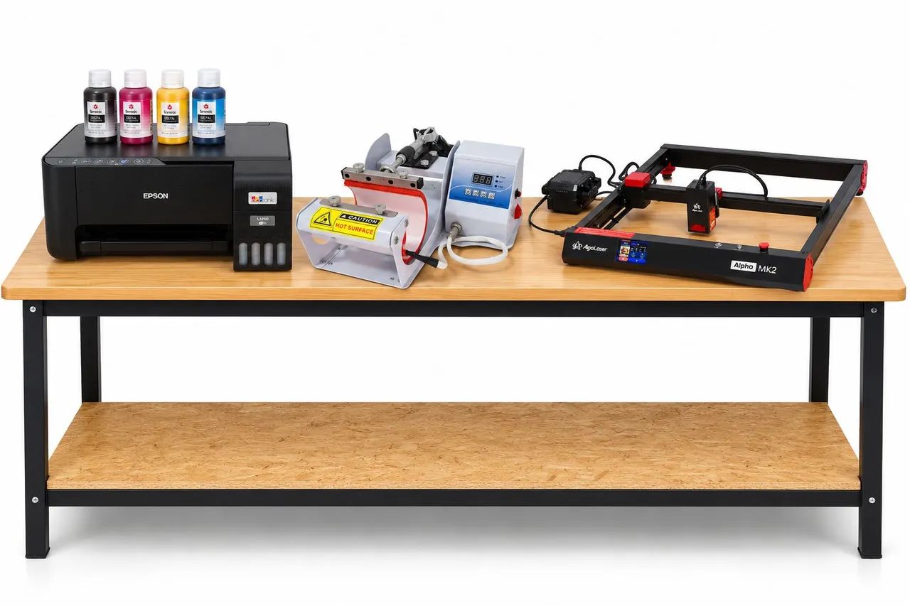 Kit Completo para Produção de Personalizados - Sublimação + Laser