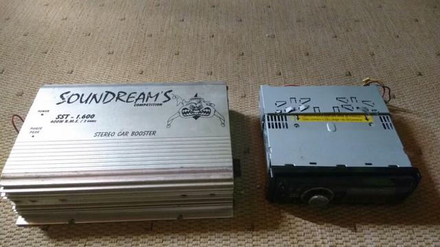 Vendo um módulo modelo sst-1600 400w r.m.s./2 ohms e um cd player, todos em bom estado