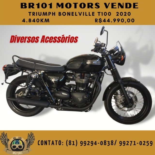 TRIUMPH BONNEVILLE T100 BLACK 2020