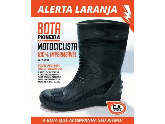 Bota pioneira 100% impemeável top 