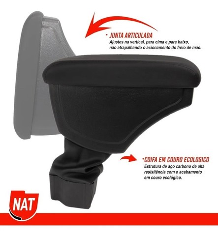 Apoio Descanso de Braço - Honda City e Fit P/ Todos os Anos - NAT - Fácil Instalação - Foto 4