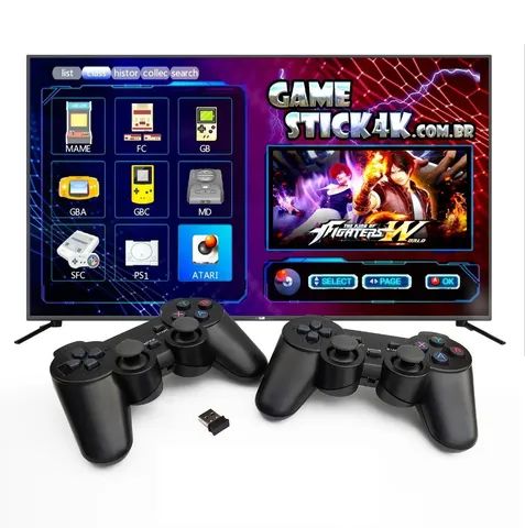 Game Stick Lite 15.000 Games Retrô + 2 Controles