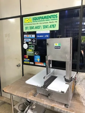serra de bancada em inox - ideal para peixe e carnes - semana santa