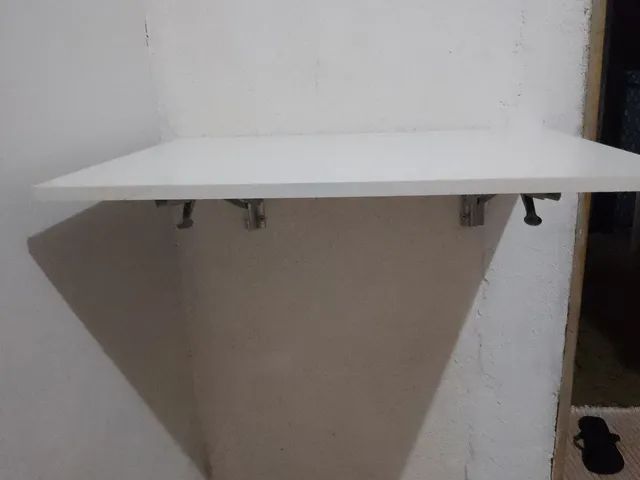Mesa Dobrável Para Cozinha Pequena 63x45 Cm Branca<br><br>
