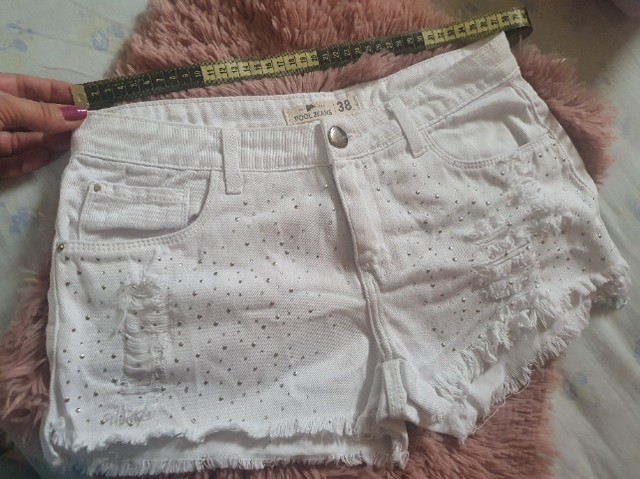 shorts jeans branco tamanho 38 da C&A