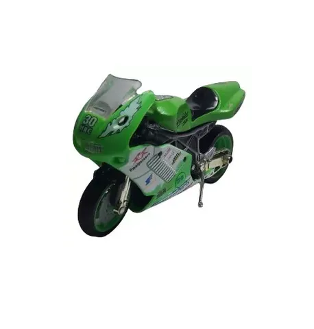 Miniatura de Moto Metal Die-cast Corrida Racing com Som e Fricção