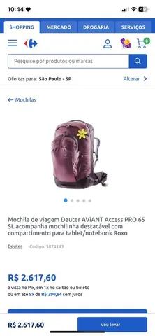 Mochila de Viagem Trip 65+10 Litros Conquista • Conquista Montanhismo