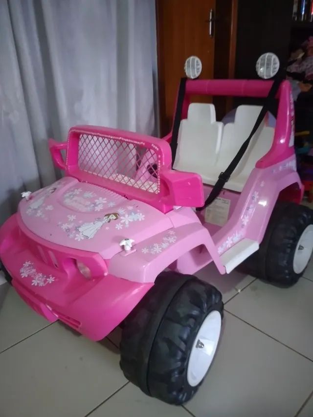 Carro elétrico infantil rosa 2 lugares