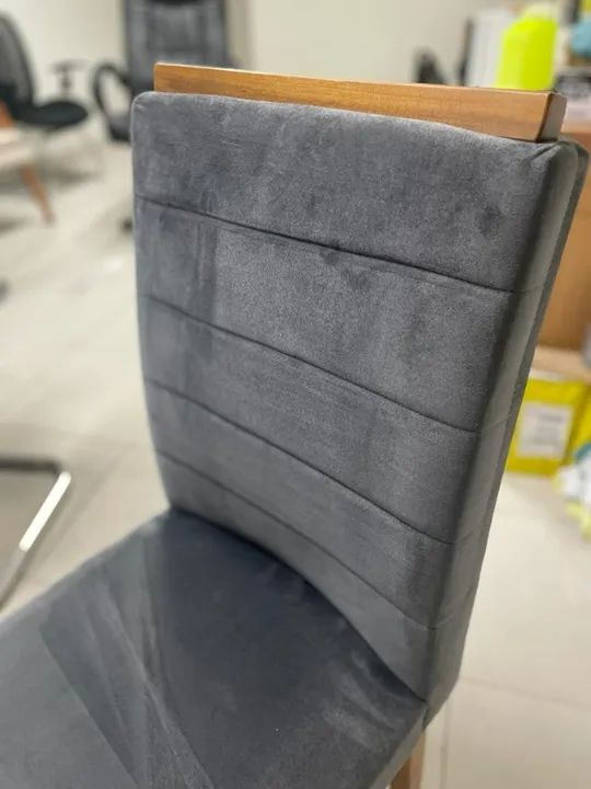 Pronta entrega!! Kit 2 Cadeiras Júlia/Ase Mel Grafite - Foto 2