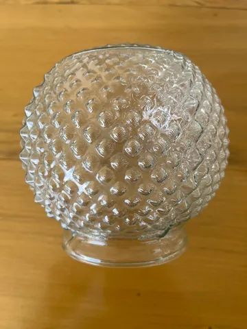 Globo Lustre Vidro Redondo Bico de Jaca Antiguidade