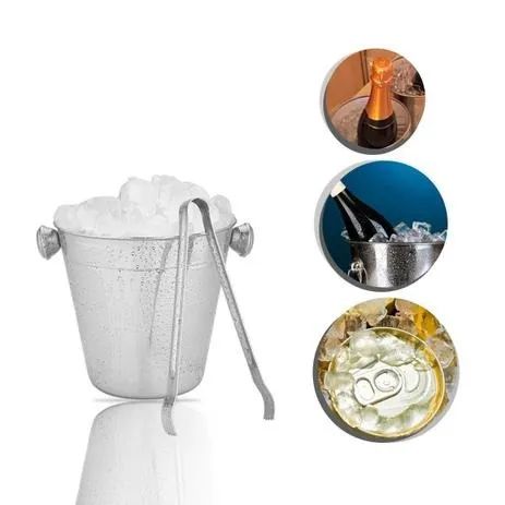 Balde C Pegador Inox 12cm 2pçs Linha Classic 750mml Ud302 - Foto 3