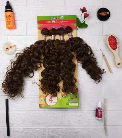 Cabelo Organico Anelado 55cm 230g 4pçs  Hair World - Cor (#10) - Foto 2