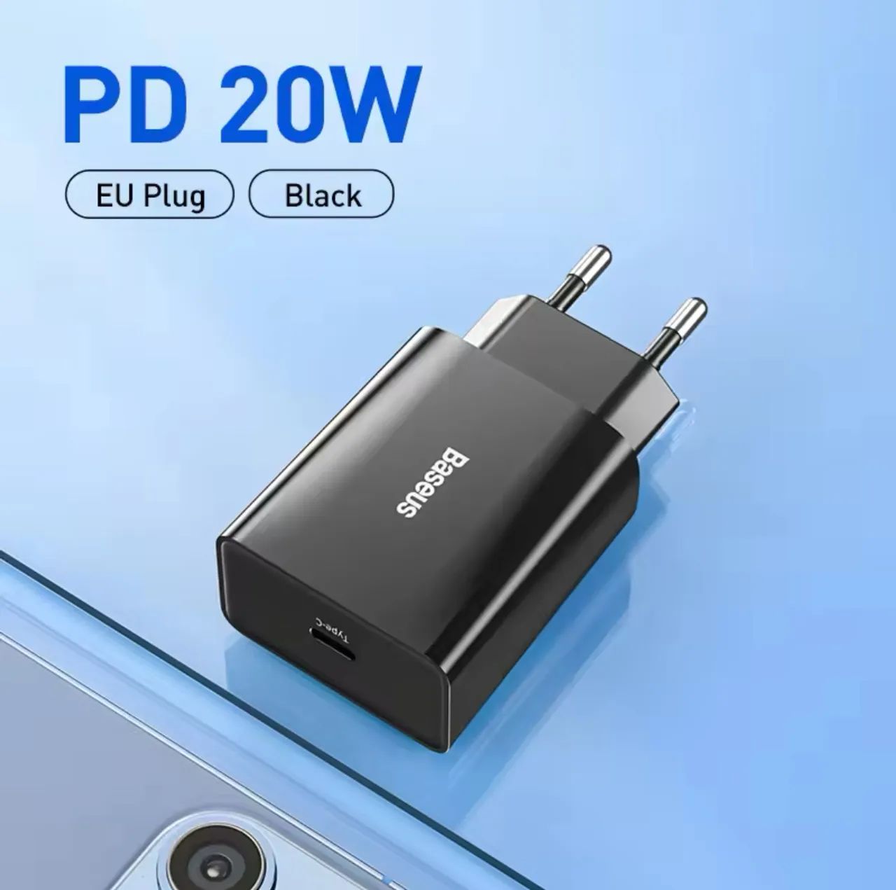 Carregador Baseus PD 20W - EU - Branco - Foto 2