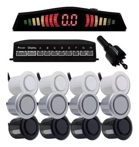 Kit Sensor de Estacionamento 4 pontos + display led e sonoro