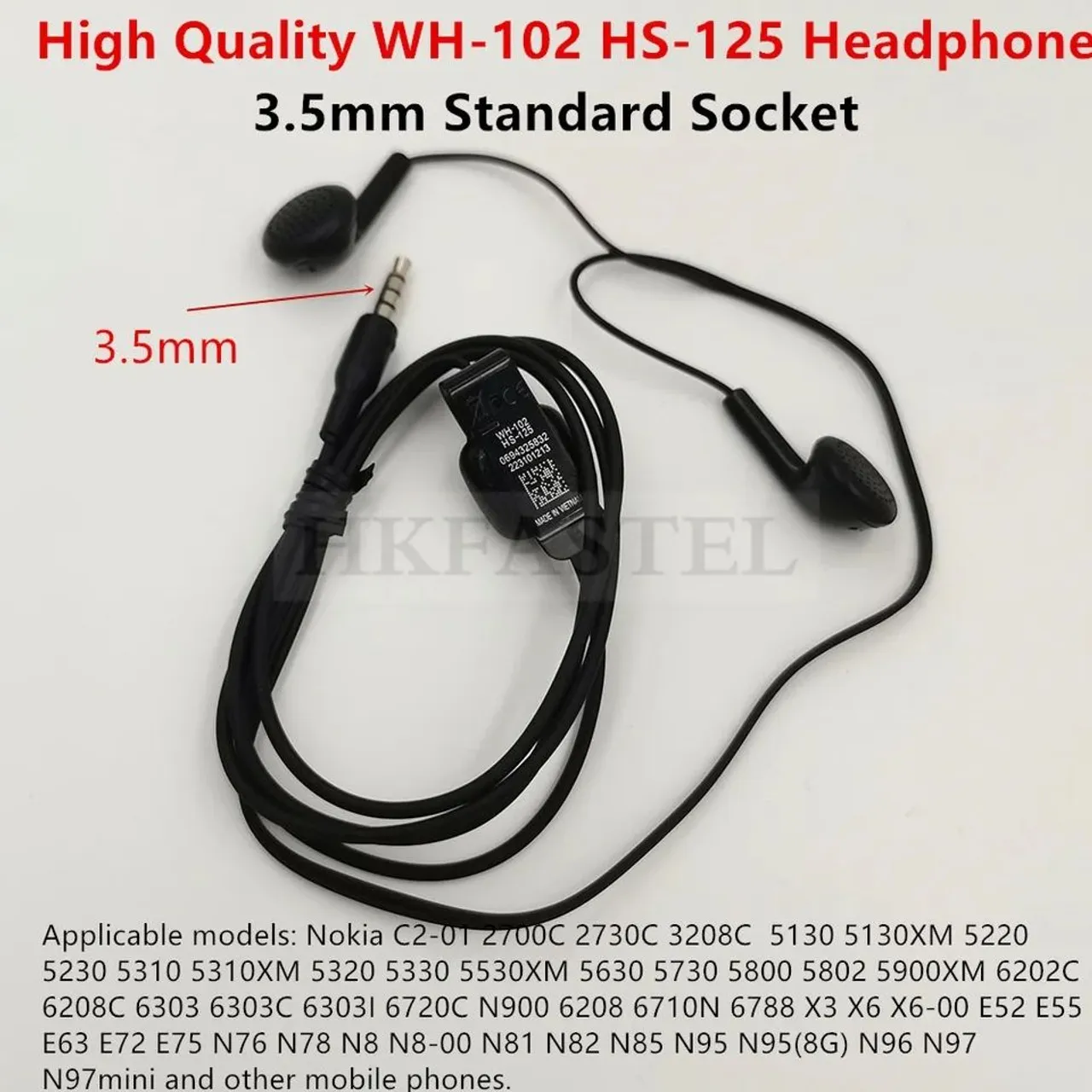 Fone ouvido nokia original ( saida p2 de 3.5mm ) novo