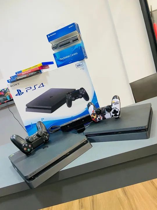 PlayStation 4 slim em oferta nessa sexta / jogo e garantia 