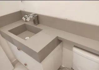 Lavatório / Revestimento de Hidromassagem - Quartzo Cinza Claro - Foto 4