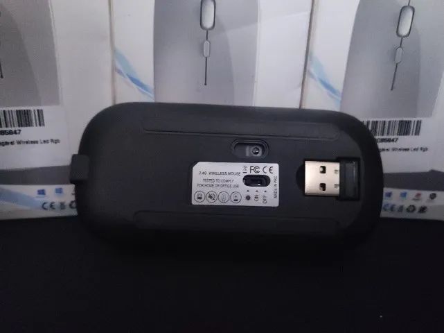 Mouse sem fio recarregável (com bluetooth) - Novo  - Foto 3