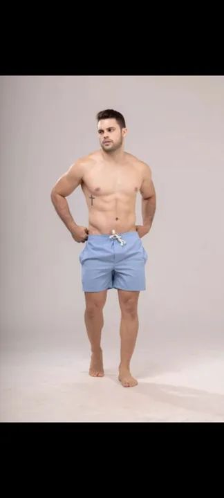 Shorts masculino em linho do P ao GG  - Foto 2