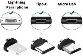 Cabo Carregador Magnético 3 Em 1 Usb Tipo C Micro Lightning - KT-026 - Foto 2
