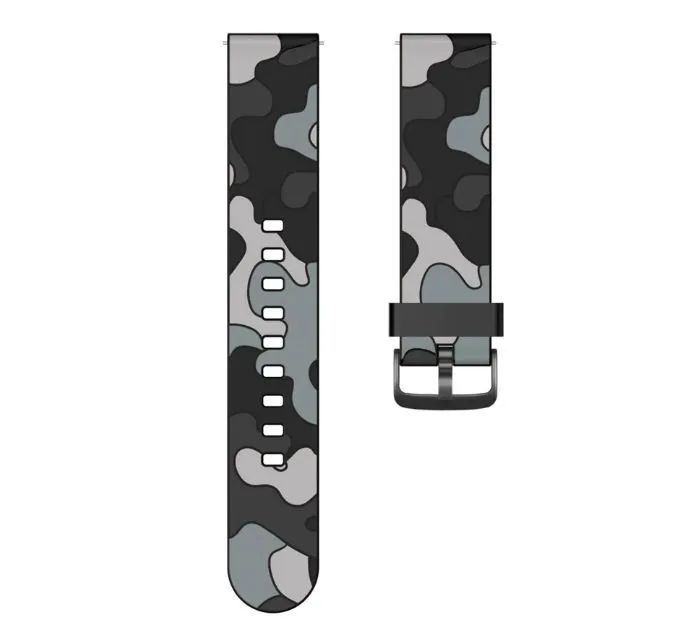 Pulseira para Relógio Camuflado Cinza e Preto