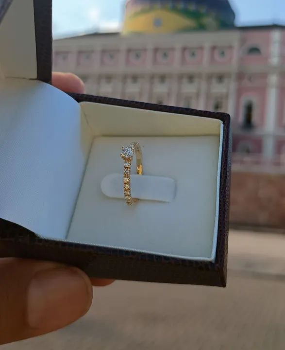 Anel sol. com Pedras - [opção c/ Brilhantes e diamante] - Foto 3