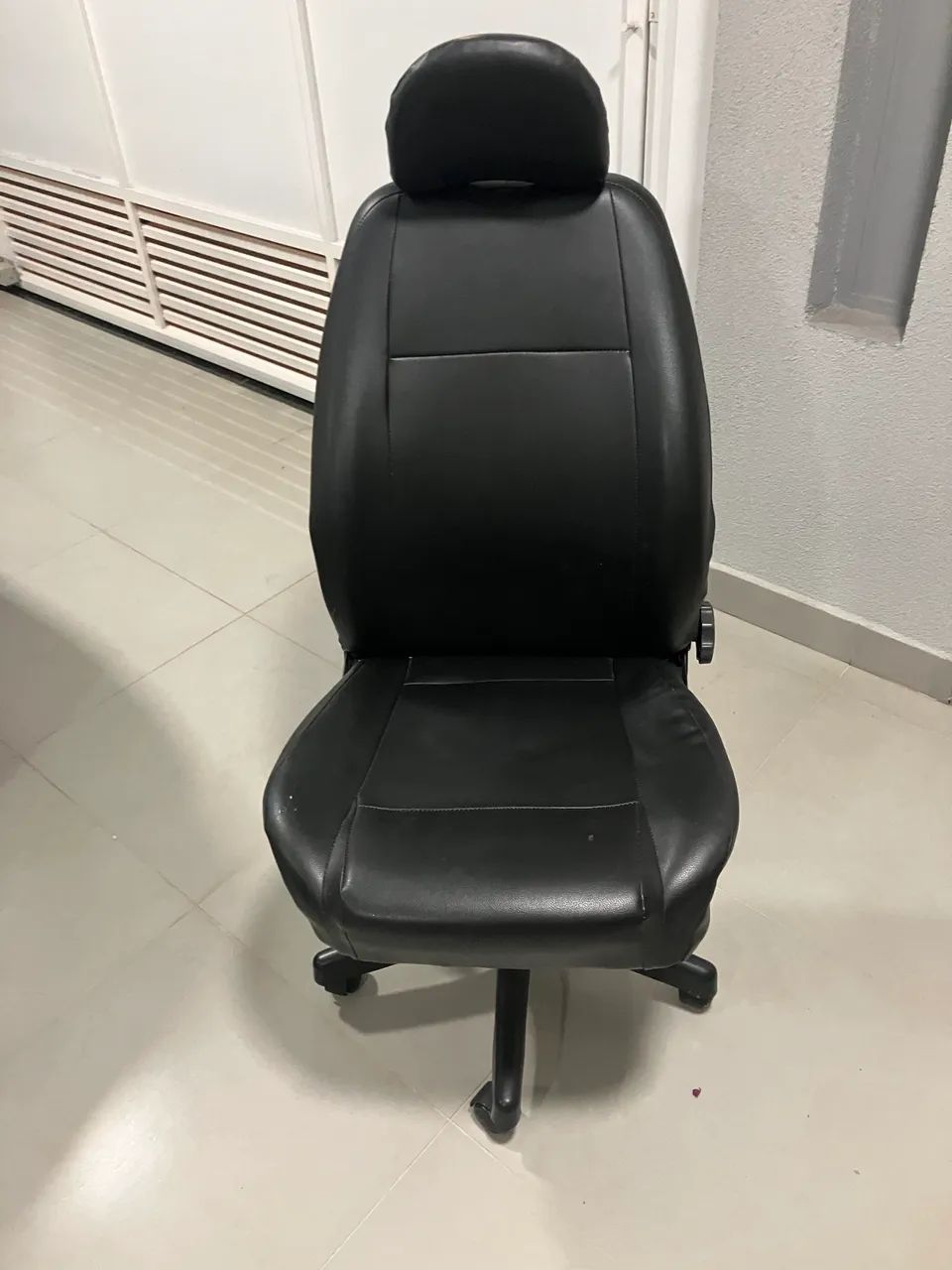 Reinforced Office Chair with Automotive Leather Seat