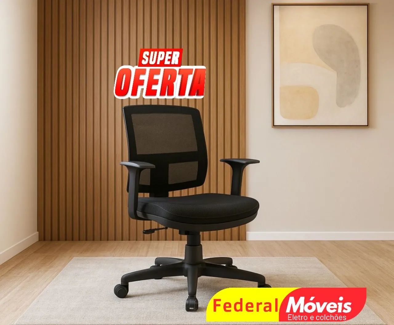 Cadeira Giratória Brizza Executiva - Leveza, resistência e ótimo custo-benefício!