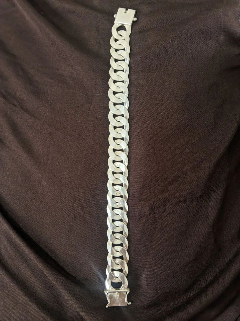 Pulseira prata 18 mm 22cm64319603411842122