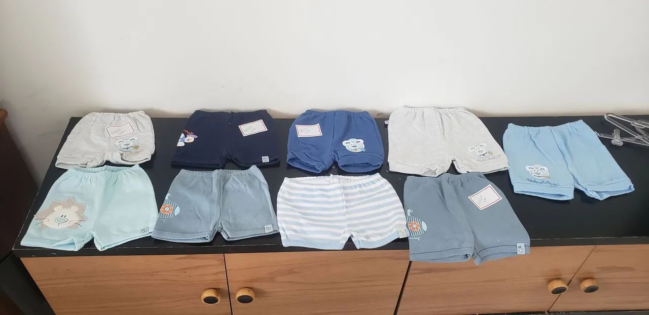 Shorts infantis masculinos tamanho RN, P, M e XG - Foto 2