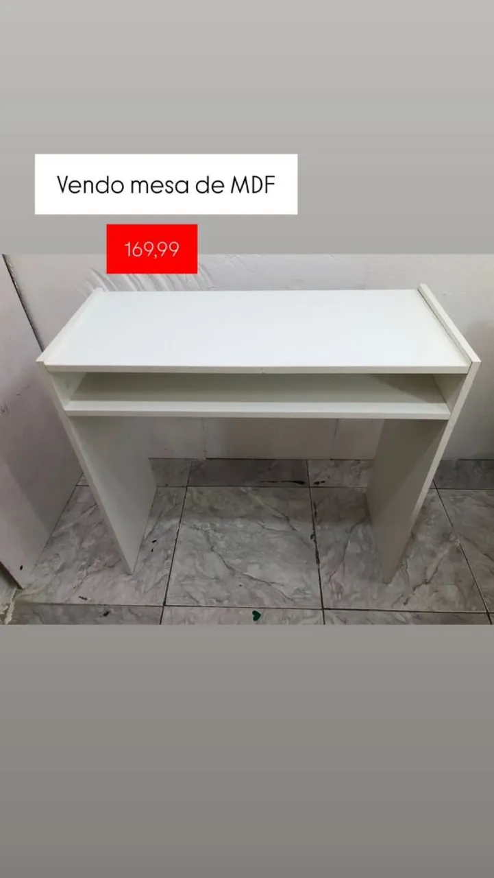 Mesa MDF Branca - 169,99