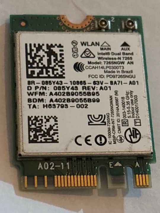 Placa de Rede Wireless Intel 7265NGW AN