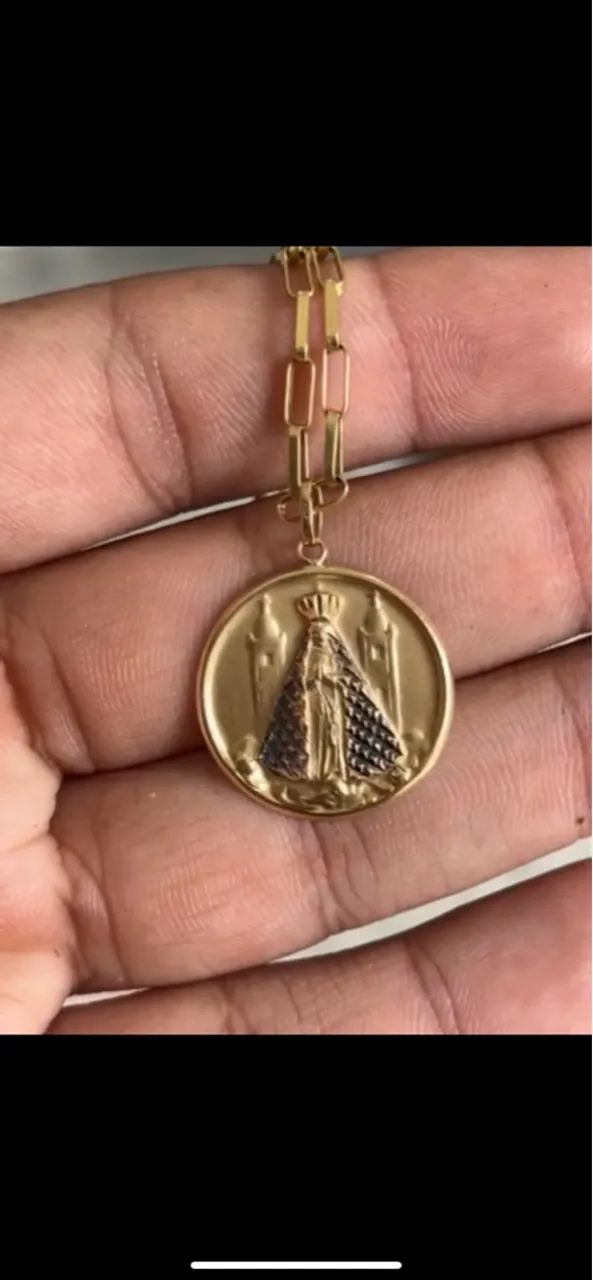 PINGENTE NOSSA SENHORA APARECIDA OURO 18k/750