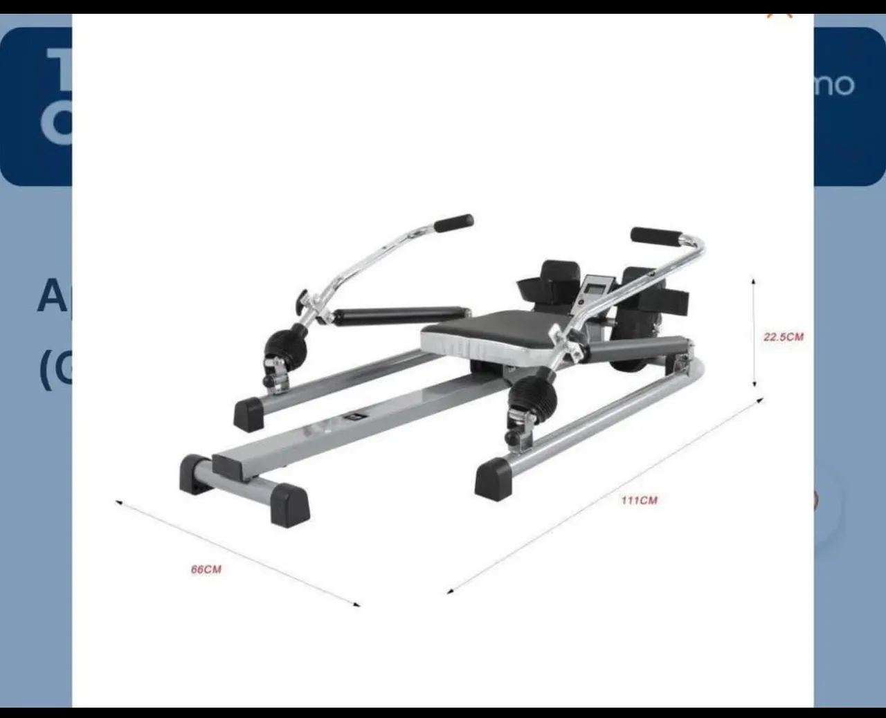 Aparelho remador com pegada aberta63824634242435121