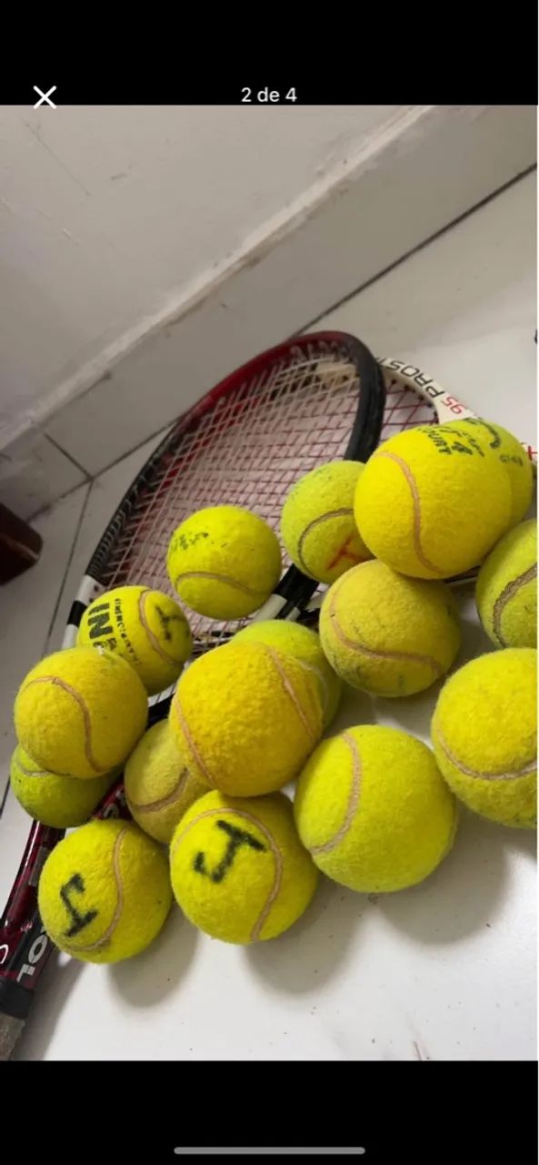 Bolinhas de tennis usadas