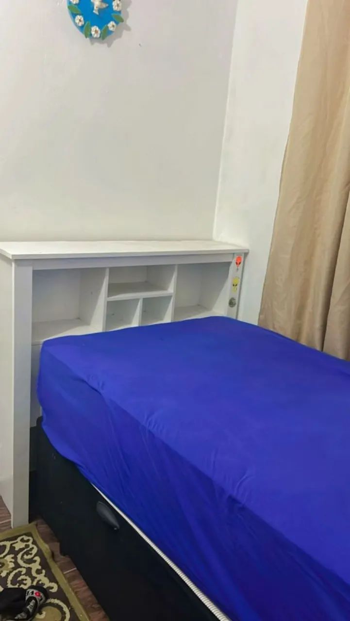 Cama Box baú com Colchão box cabeceira de brinde