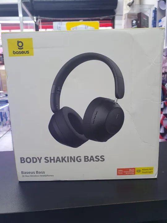 Headphone Baseus Bass 30 Max Cancelamento De Ruído Passivo