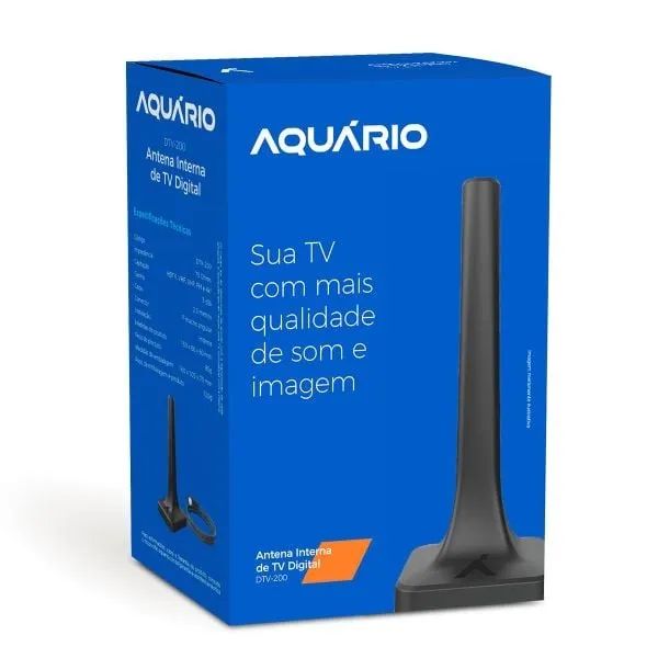 Antena Interna Digital HDTV Cabo de 2,5 Metros DTV-200 - Aquário - Foto 3