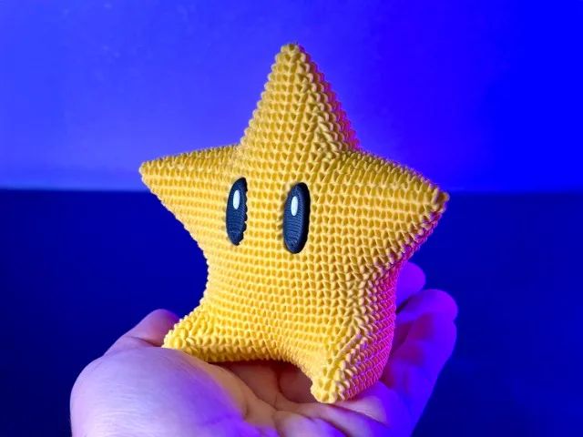 Estrela do Mario Decorativa em Plástico Texturizado