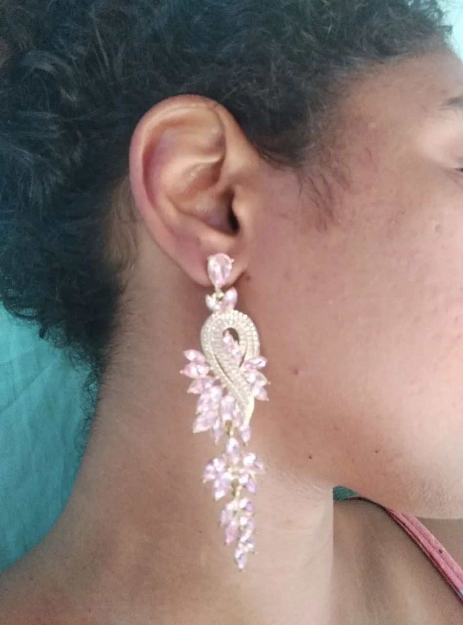 Brinco Pink Glam  - Foto 4