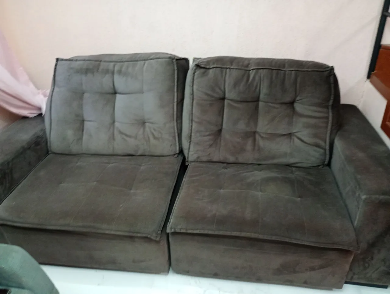 Sofá Modular Cinza Confortável