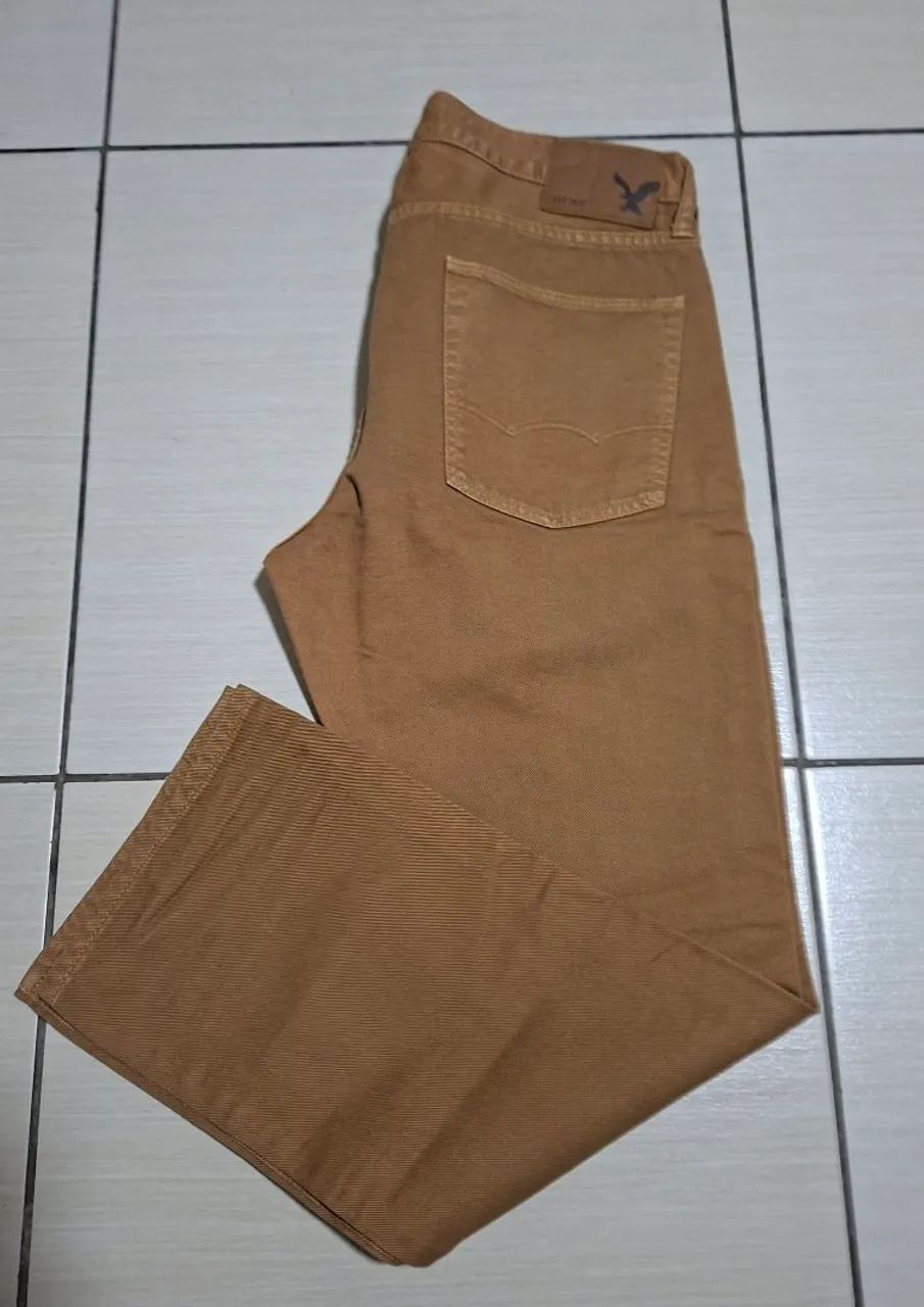 Calça, American Eagle, Straight, n.44 Brasil, Nova, Made  Americana. - Foto 2