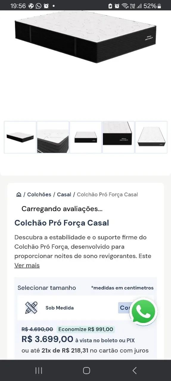 Colchão qualidade Ortobom casal FORÇA  - Foto 5