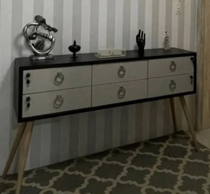 APARADOR COM PÉS PALITO - CRIARE EM MDF  - Foto 2