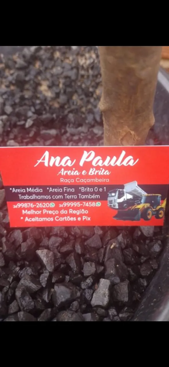 Areia, Brita e Terra para Construção - Ana Paula
