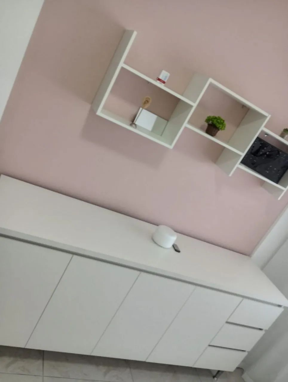 Armário balcão 2,00 branco sem puxadores 100% MDF 