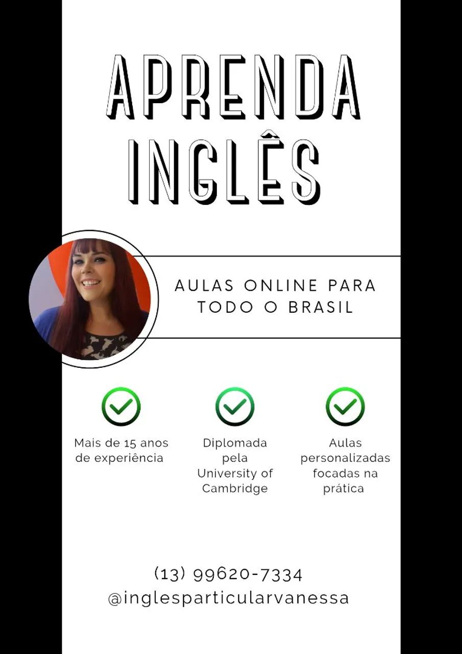 Aula particular e personalizada de Inglês 